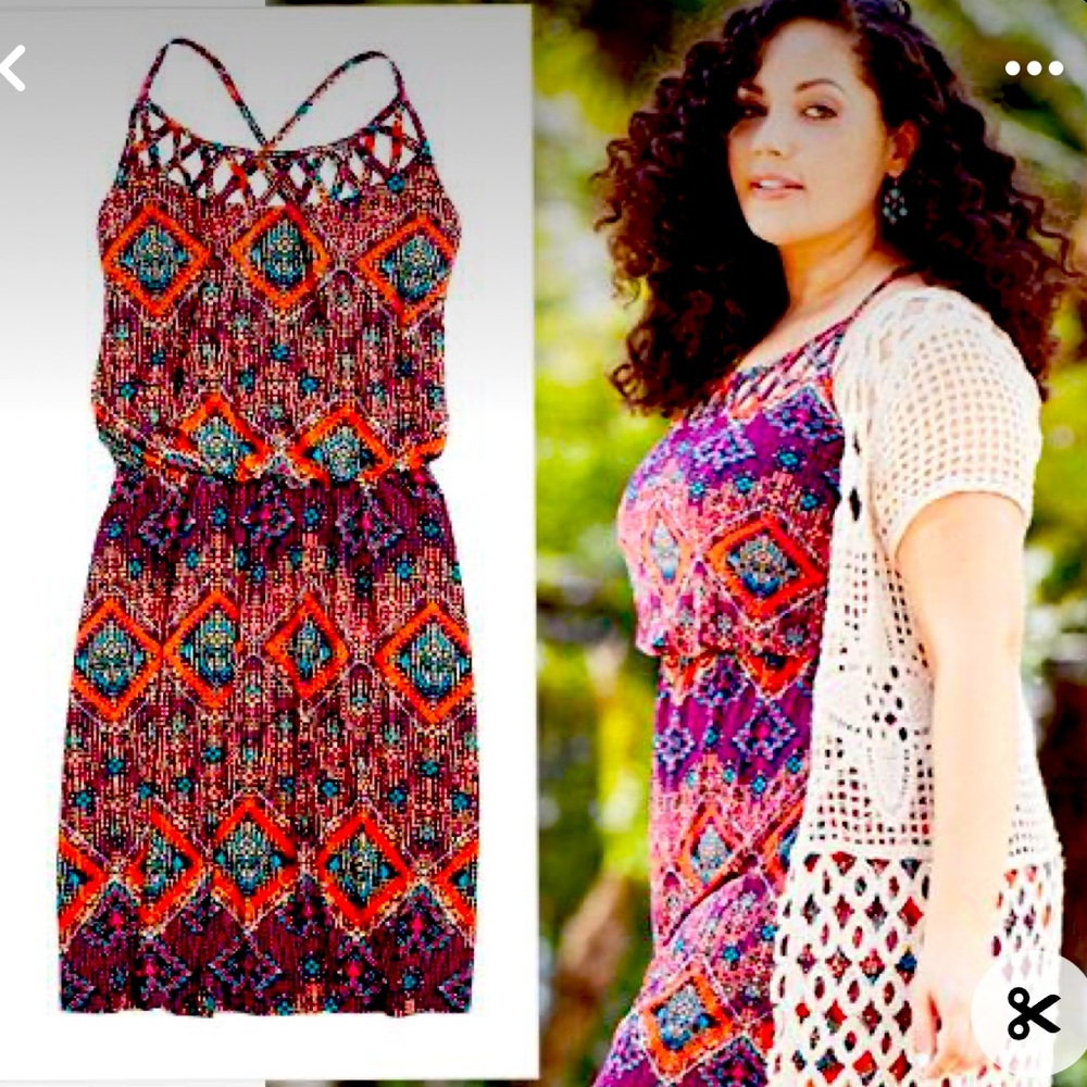 TRIBAL PRINT SLEEVELESS SUNDRESS - Picture 2 of 13